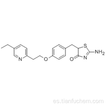 5- {4- [2- (5-etil-2-piridil) etoxi] bencil} -2-imino-4-tiazolidinona CAS 105355-26-8